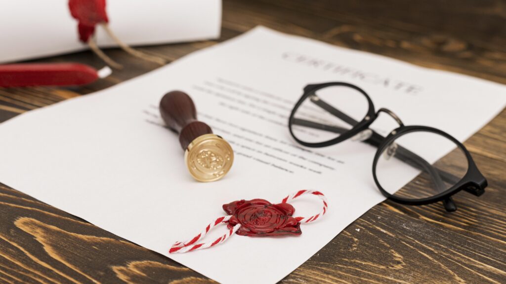 using wax seal graduation diploma certificate